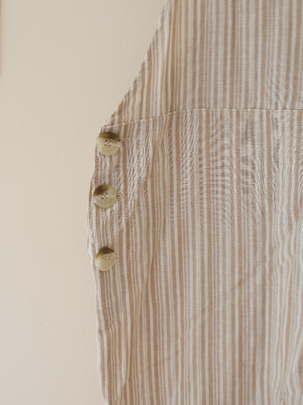 Lulus Rhythm Bahamas Cotton Striped Jumpsuit Overalls M Boho Granola Retro Gorp - Picture 5 of 9